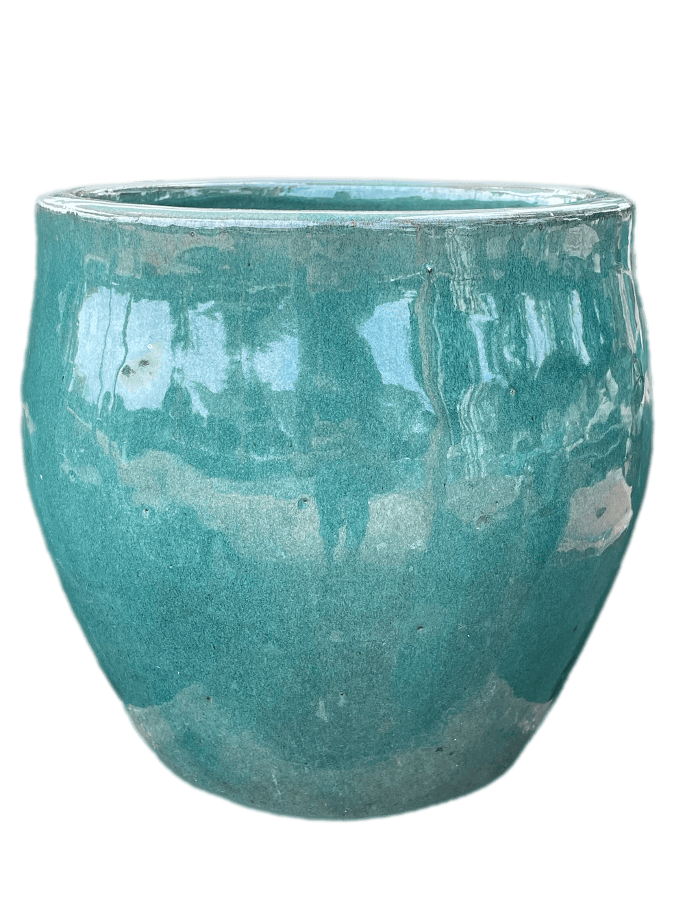 Marbel Green Round Belly Ceramic Pot | Ten Thousand Pots