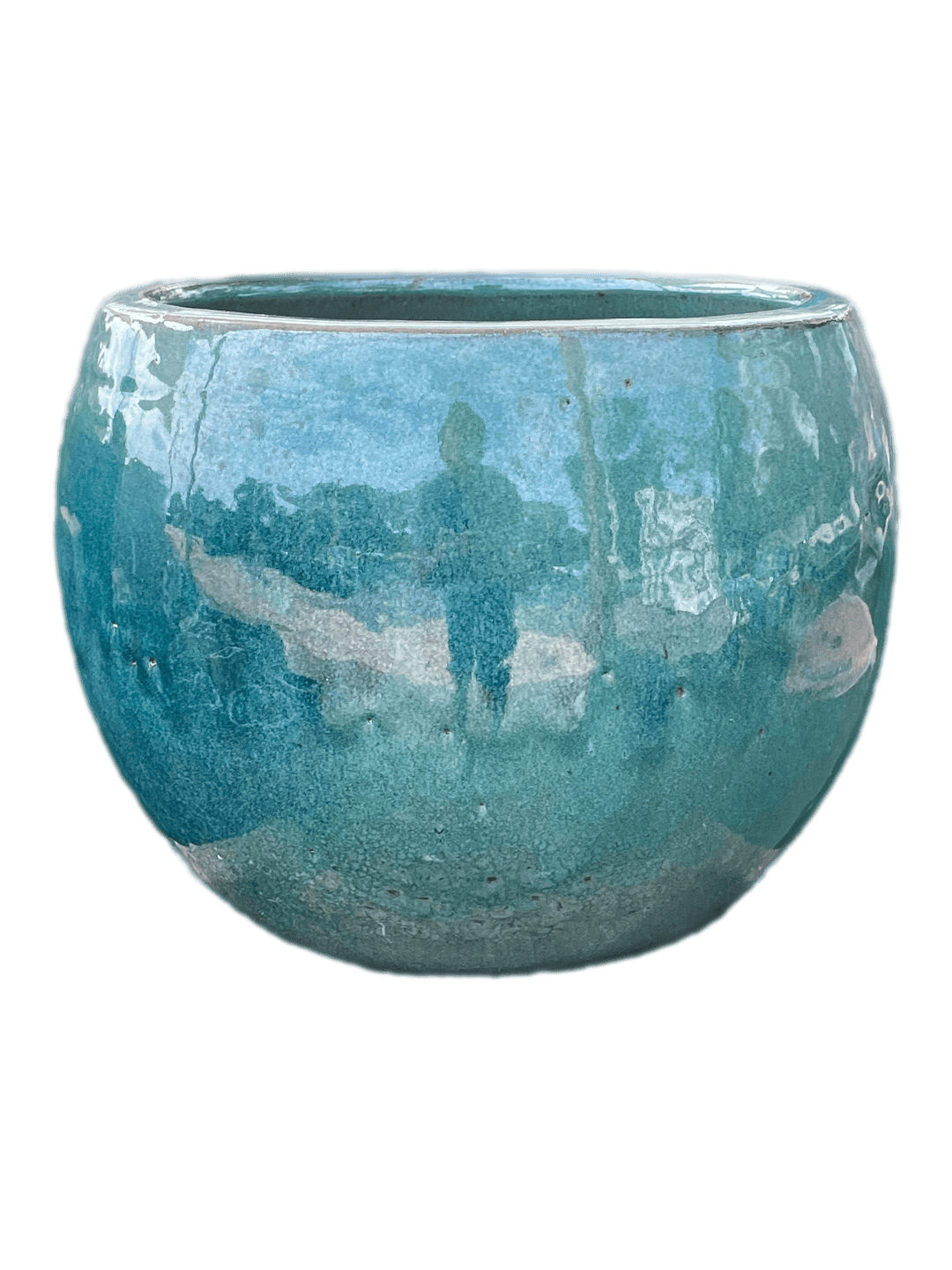Marble Green Ceramic Sphere Pot | Ten Thousand Pots