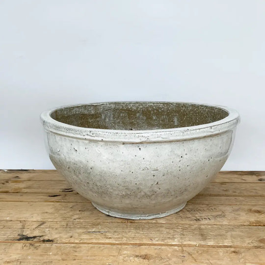 Traditional Low Ceramic Bowl White | Ten Thousand Pots