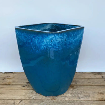 Modern Tapered Square Planter Sky Blue | Ten Thousand Pots