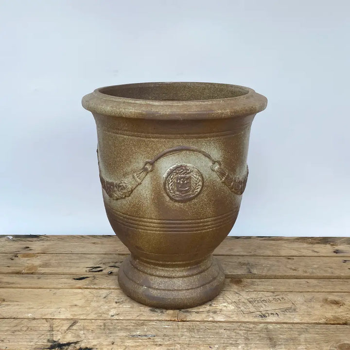 Medallion Ceramic Urn Pottery Iron | Ten Thousand Pots
