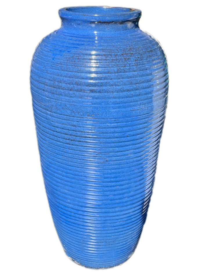 Falling Blue Ceramic Temple Vase | Ten Thousand Pots