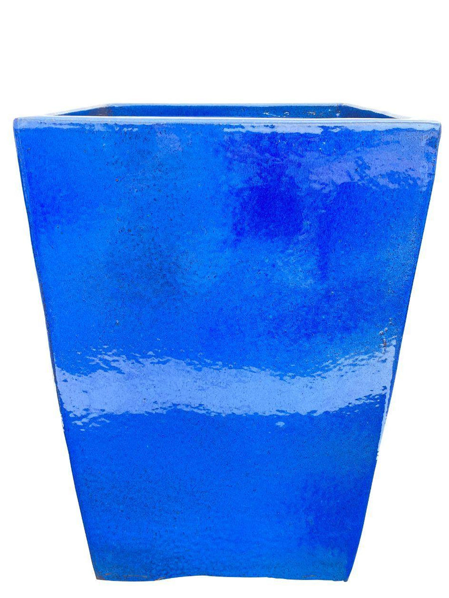 Falling Blue Modern Square Ceramic Pot | Ten Thousand Pots