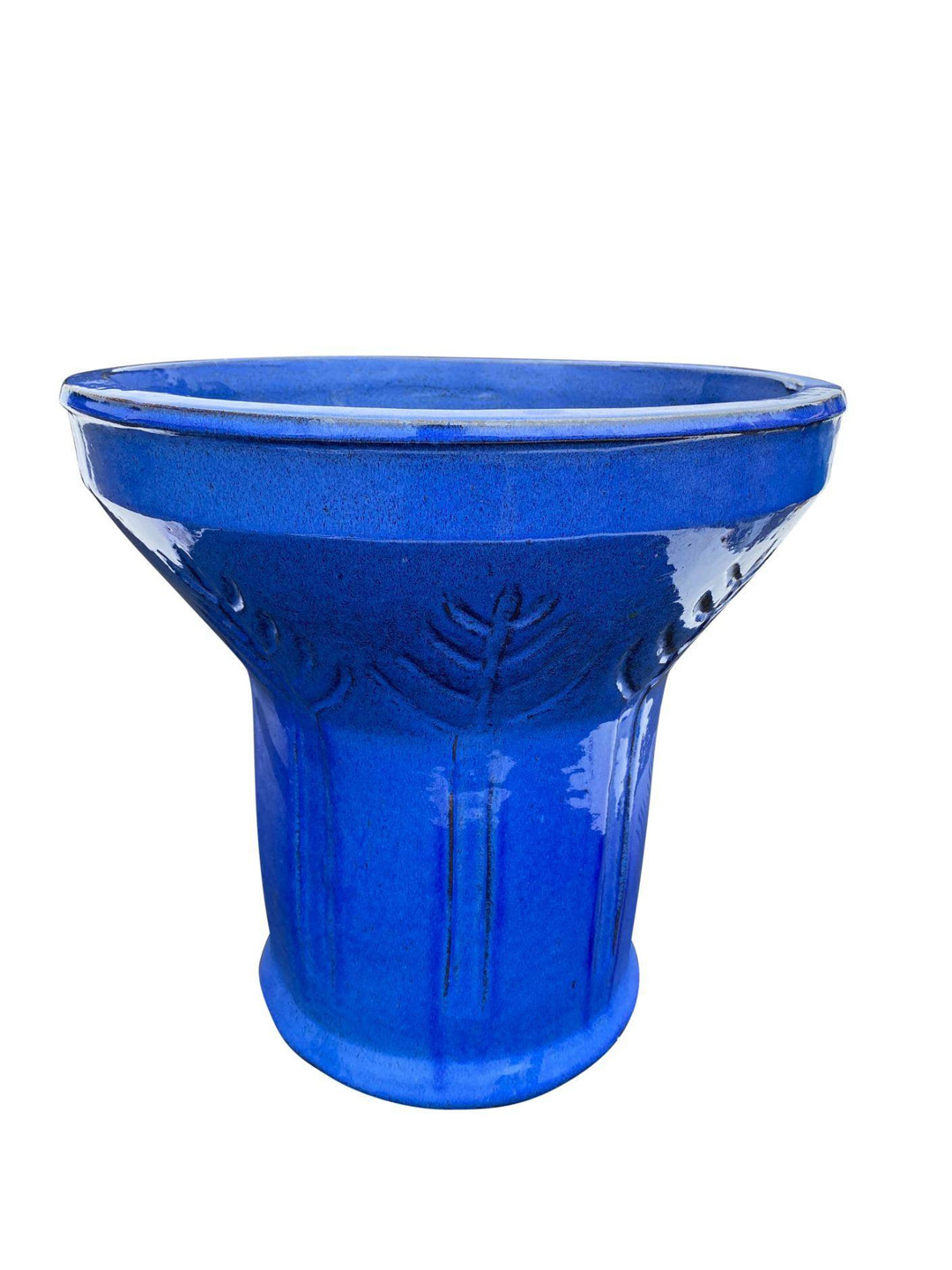 Falling Blue Round Floral Ceramic Planter | Ten Thousand Pots