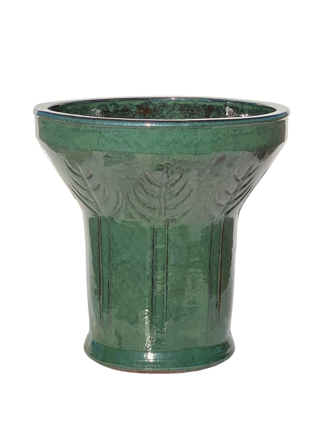 Jade Round Floral Ceramic Planter | Ten Thousand Pots