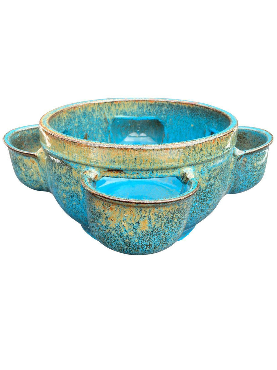 Iron Blue Strawberry Garden Ceramic Planter | Ten Thousand Pots