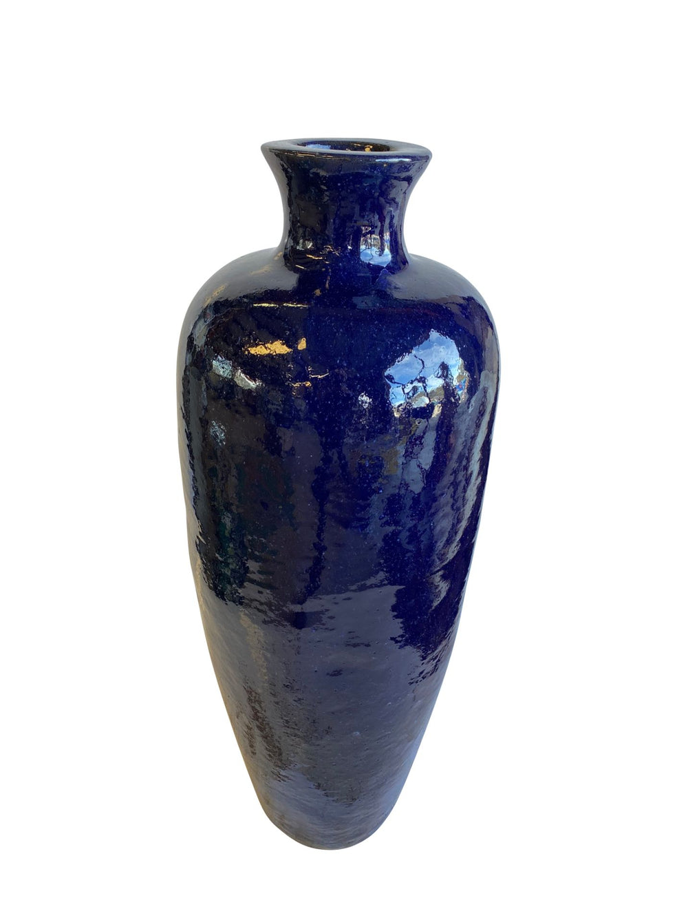 Blue Ceramic Tall Tapered Vase Pot | Ten Thousand Pots