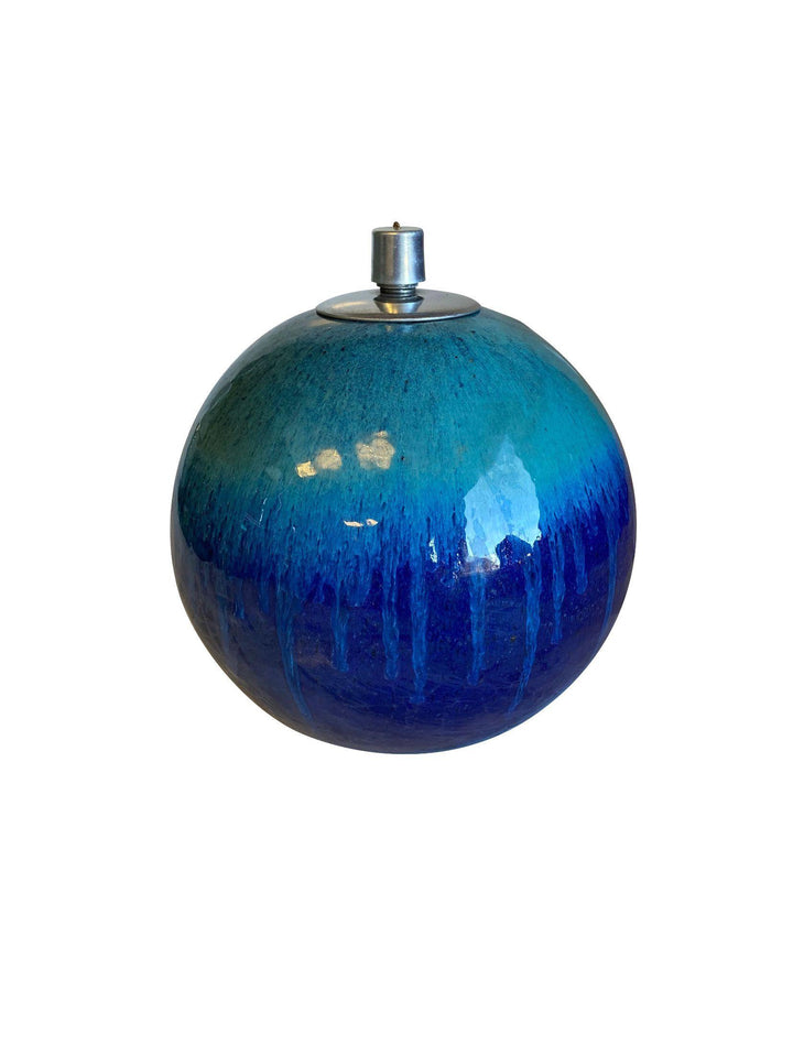 Marble Green Ceramic Garden Ball Oil Lamp | Ten Thousand Pots