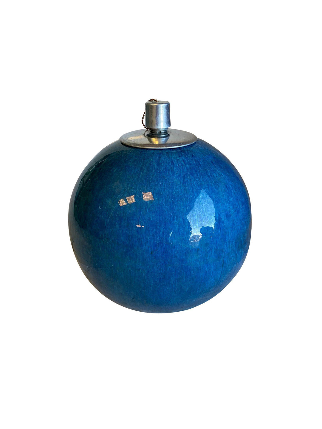 Marble Blue Ceramic Garden Ball Oil Lamp | Ten Thousand Pots