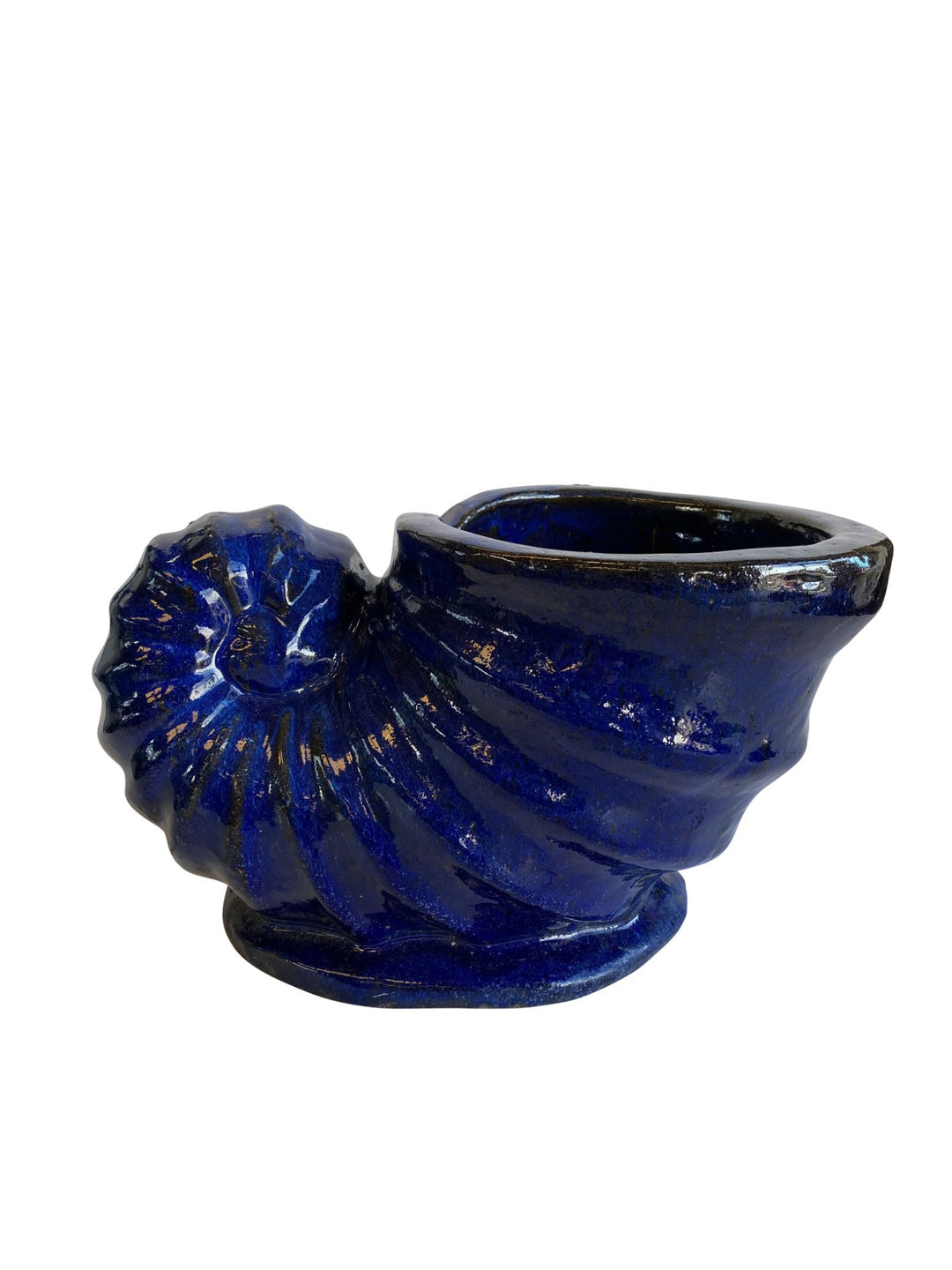 Blue Ceramic Seashell Jar Planter | Ten Thousand Pots