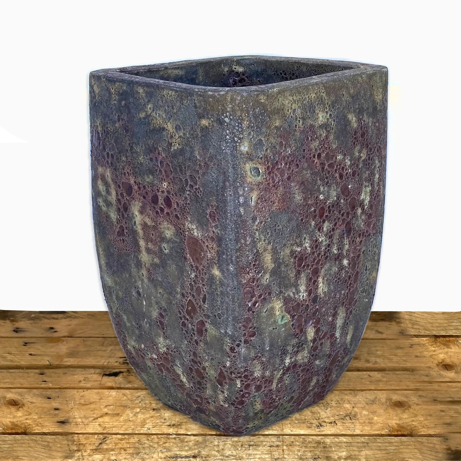 Milan Rounded Edge Square Ceramic Pot Rainforst | Ten Thousand Pots