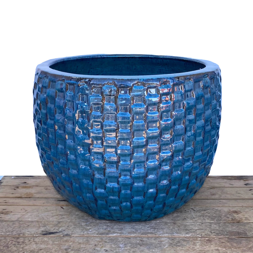 Ceramic Honeycomb Bowl Green | Ten Thousand Pots