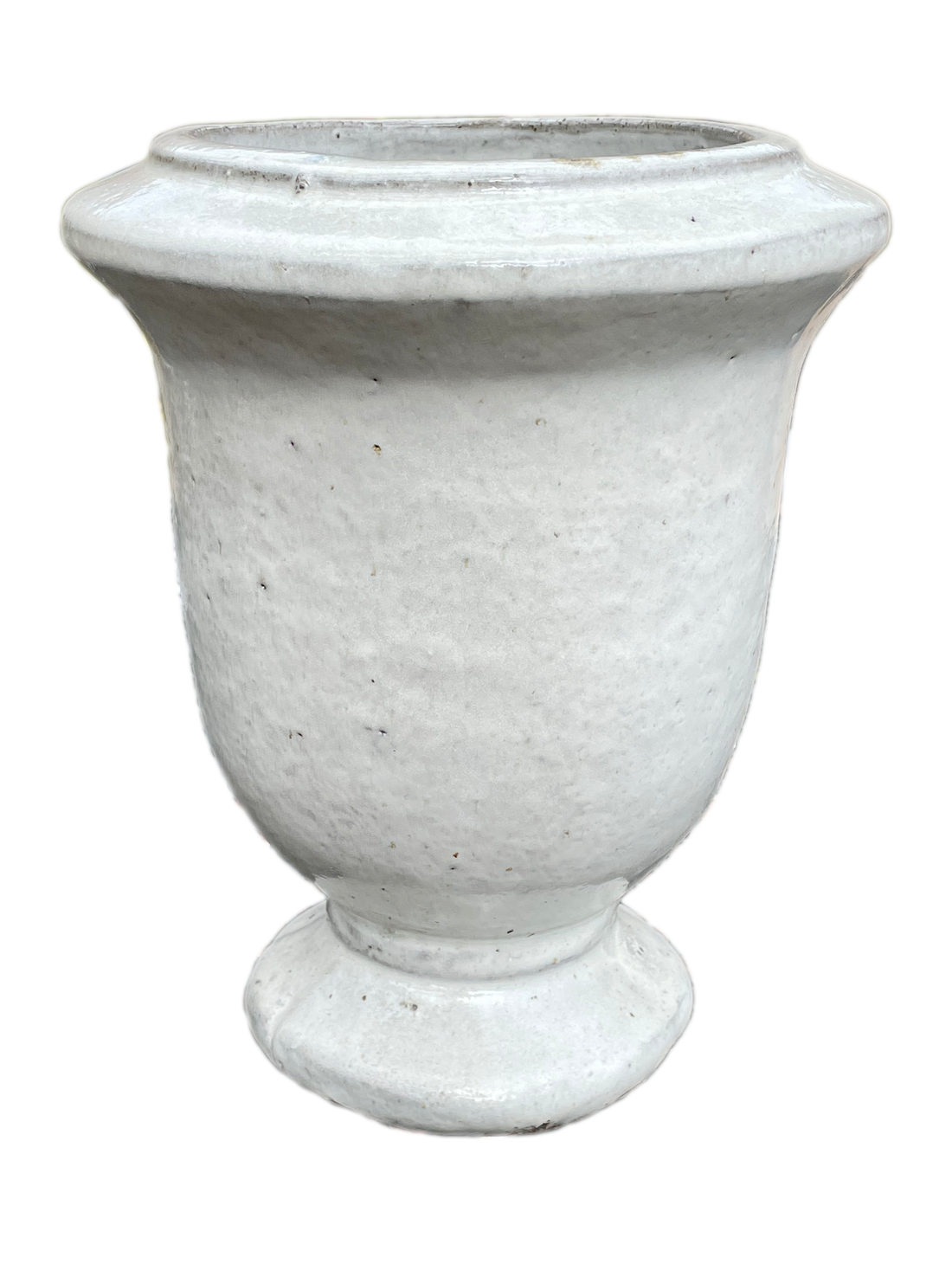 Elegant white urn planter for indoor or outdoor use