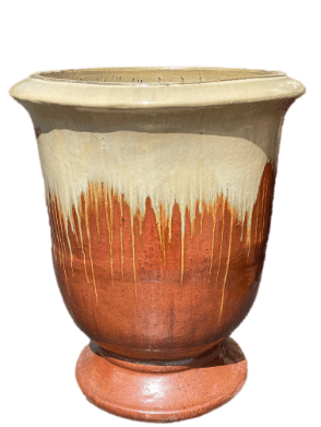 Cream Copper Elegant Ceramic Urn Planter | Ten Thousand Pots