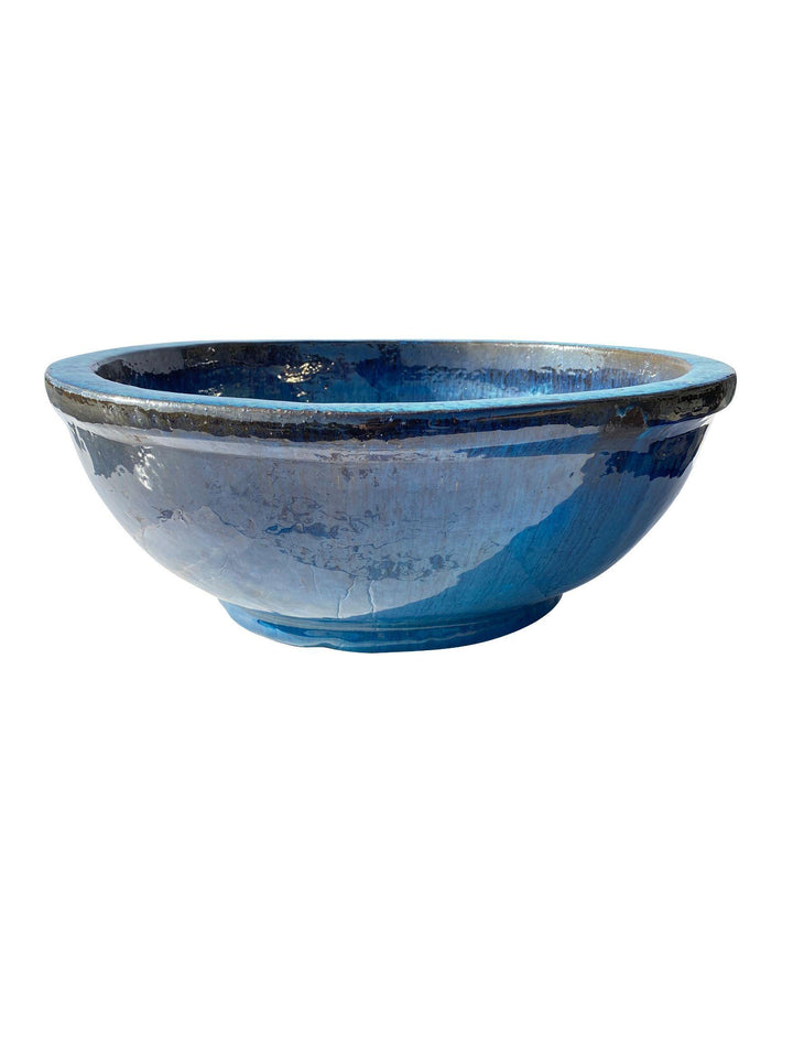 Marble Green Large Ceramic Wide Bowl | Ten Thousand Pots