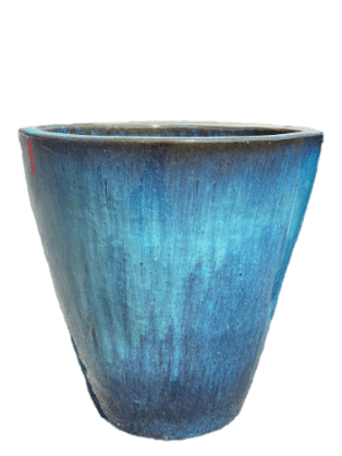 Marble Green Blue Huge Ceramic Cone Planter | Ten Thousand Pots