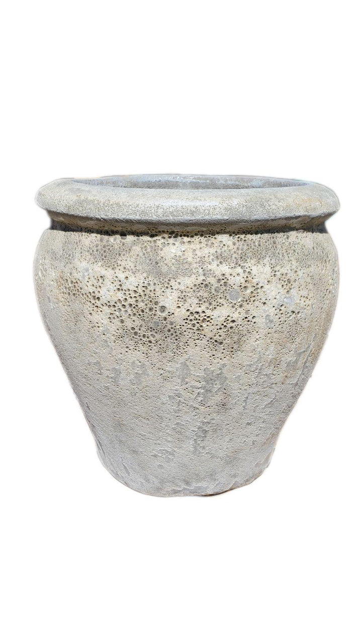 Seafoam White Ceramic Fish Bowl Planter | Ten Thousand Pots
