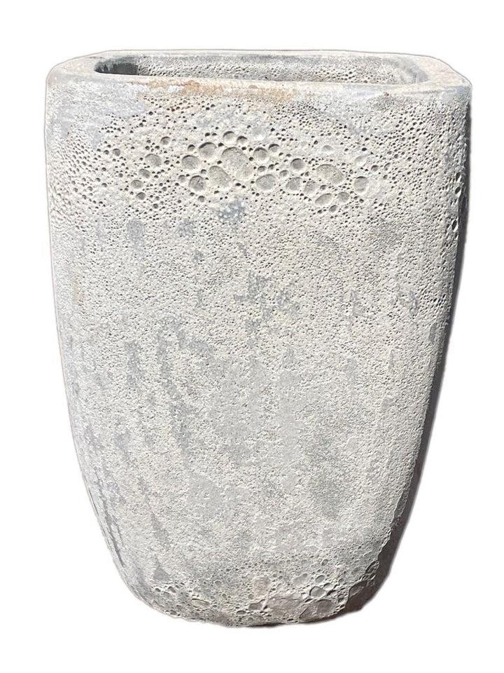Seafoam White Rounded-Edge Ceramic Square Pot | Ten Thousand Pots