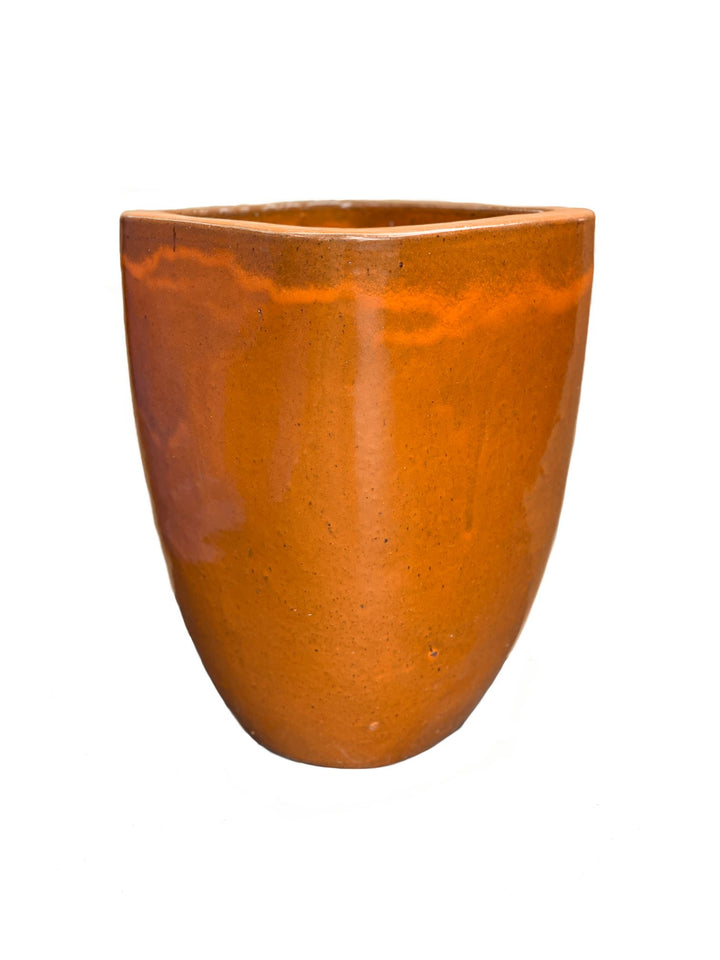 Pumpkin Spice Rounded-Edge Ceramic Square Pot | Ten Thousand Pots