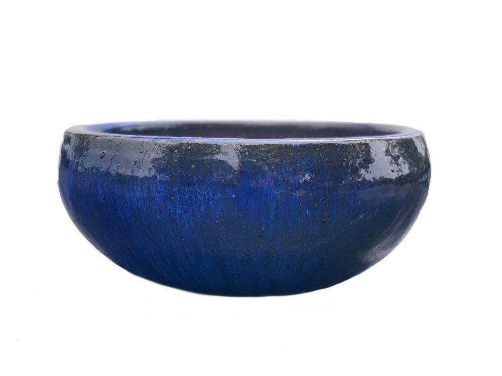 image of a blue low bowl