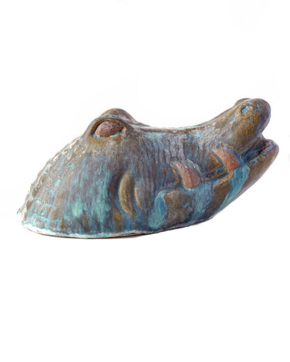 Ceramic Alligator Accent Head | Ten Thousand Pots