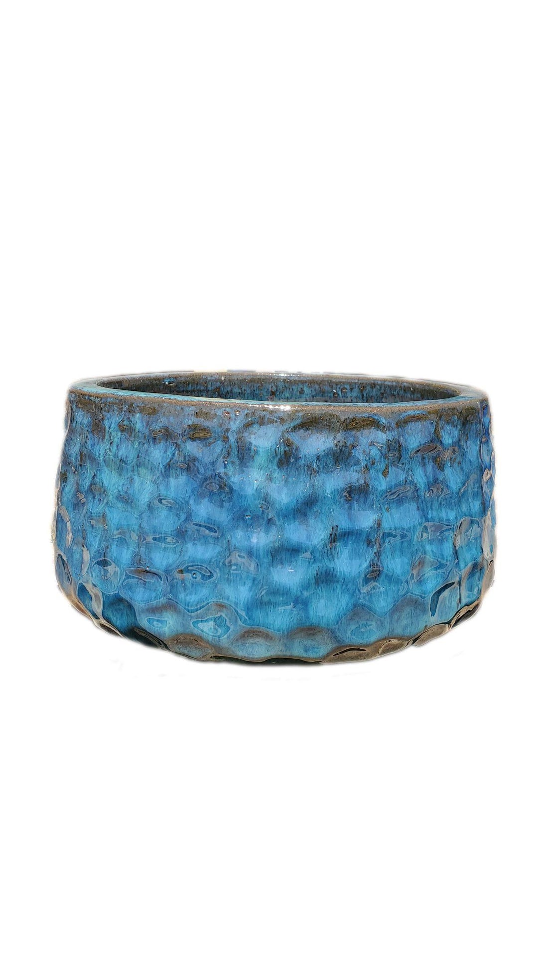 Aqua Ceramic Low Dimple Bowl | Ten Thousand Pots