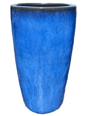 Cobalt Blue Round Tapered Ceramic Planter | Ten Thousand Pots