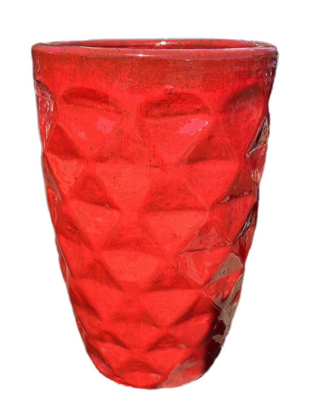 Chile Red Tall Dynamic Ceramic Planter | Ten Thousand Pots