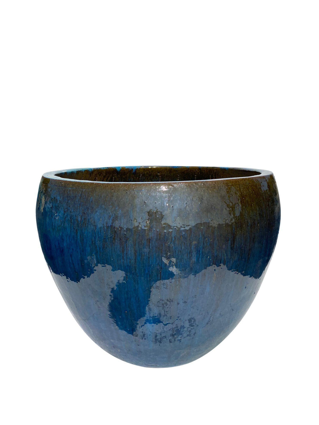 Blue Ceramic Globe Planter | Ten Thousand Pots