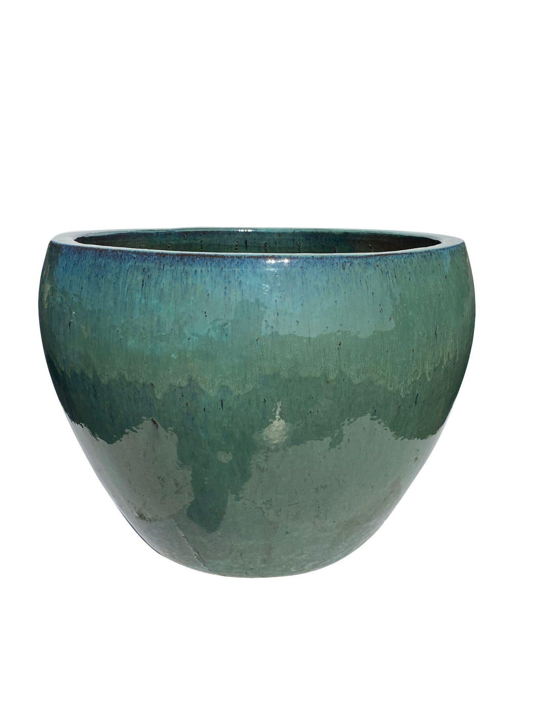 Aqua Ceramic Globe Planter | Ten Thousand Pots