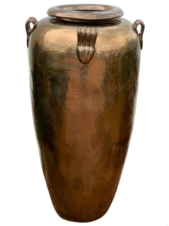 18K Gold Ceramic Temple Jar With Handles | Ten Thousand Pots