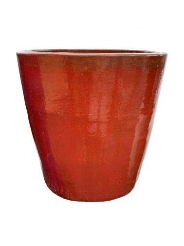 Chili Red Ceramic Cone Planter | Ten Thousand Pots