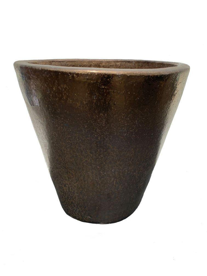 Brown Ceramic Cone Planter | Ten Thousand Pots
