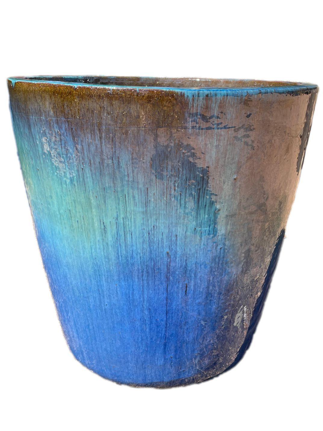 Aqua Blue Ceramic Cone Planter | Ten Thousand Pots
