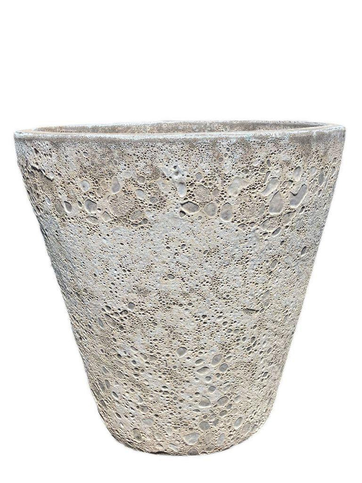 Seafoam White Ceramic Cone Planter | Ten Thousand Pots