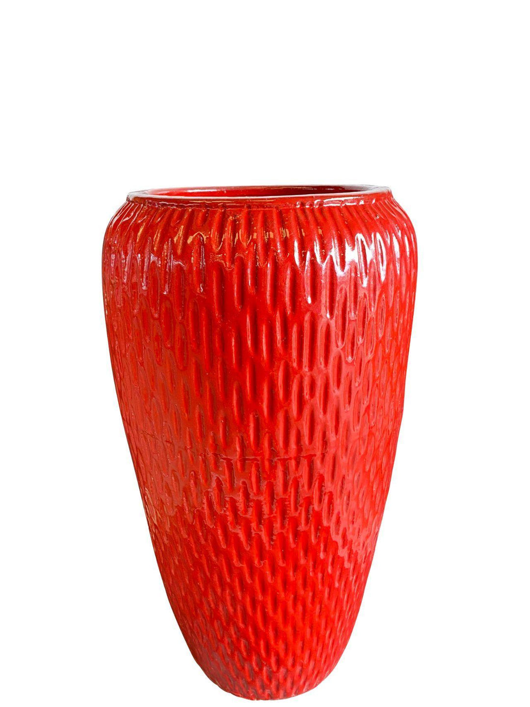 Chili Red Dropped Rain Ceramic Planter | Ten Thousand Pots