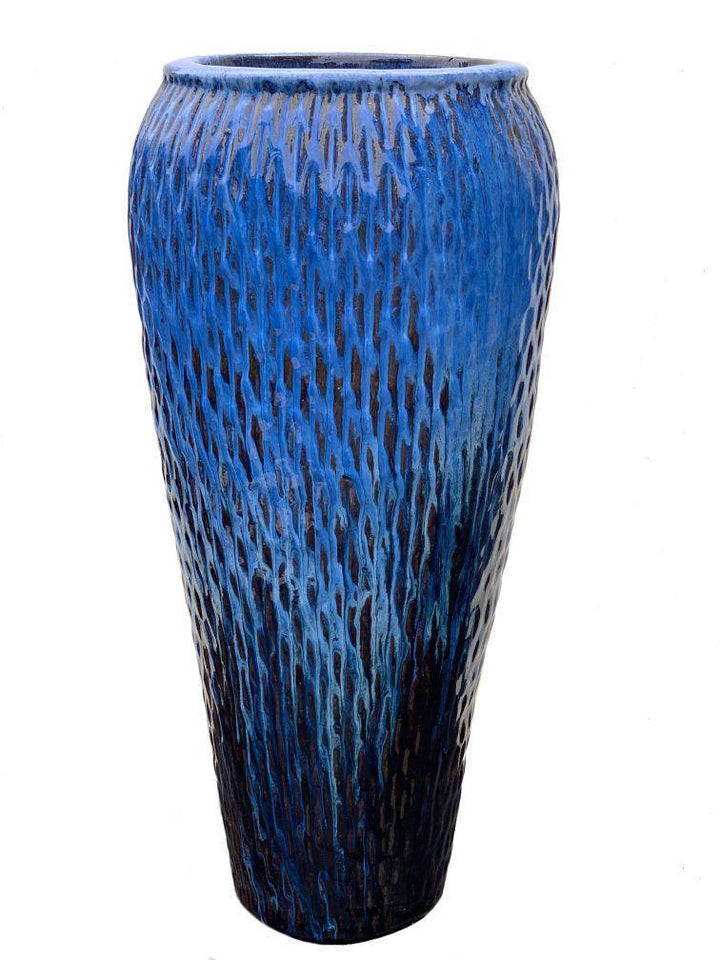 Blue Black Dropped Rain Ceramic Planter | Ten Thousand Pots