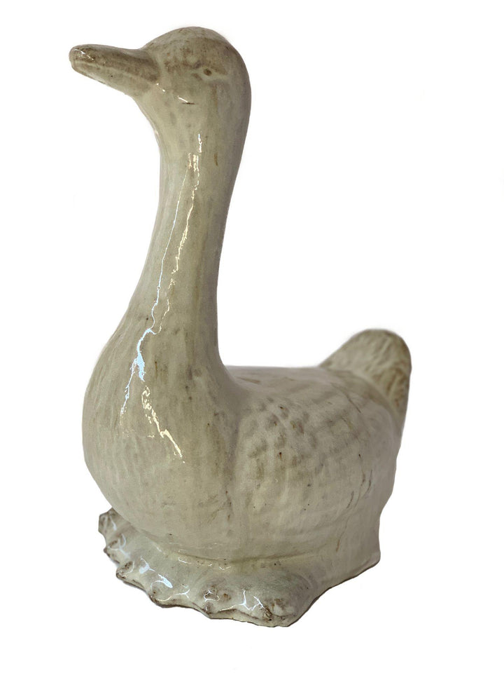 White Ceramic Duck Accent | Ten Thousand Pots