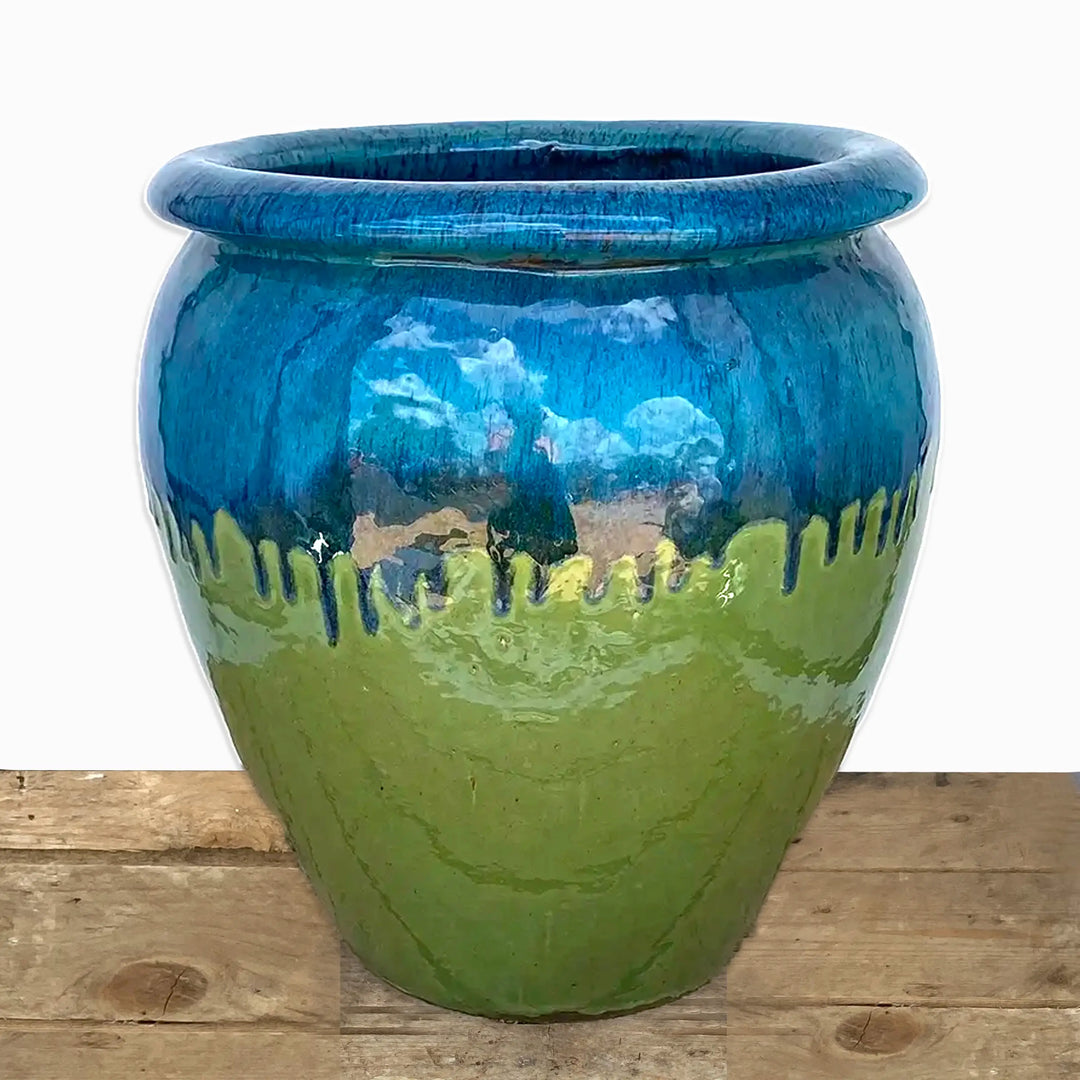 Marble Green/Apple Green Fish Bowl Planter