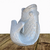 White glossy ceramic fish accent