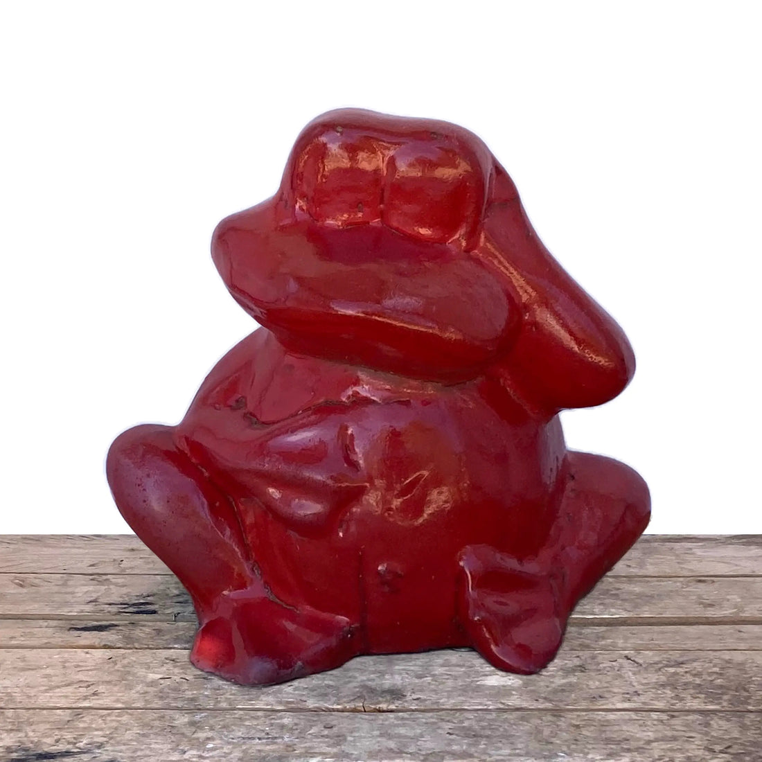 5155S27 - Bright Red Ceramic Frog Accent
