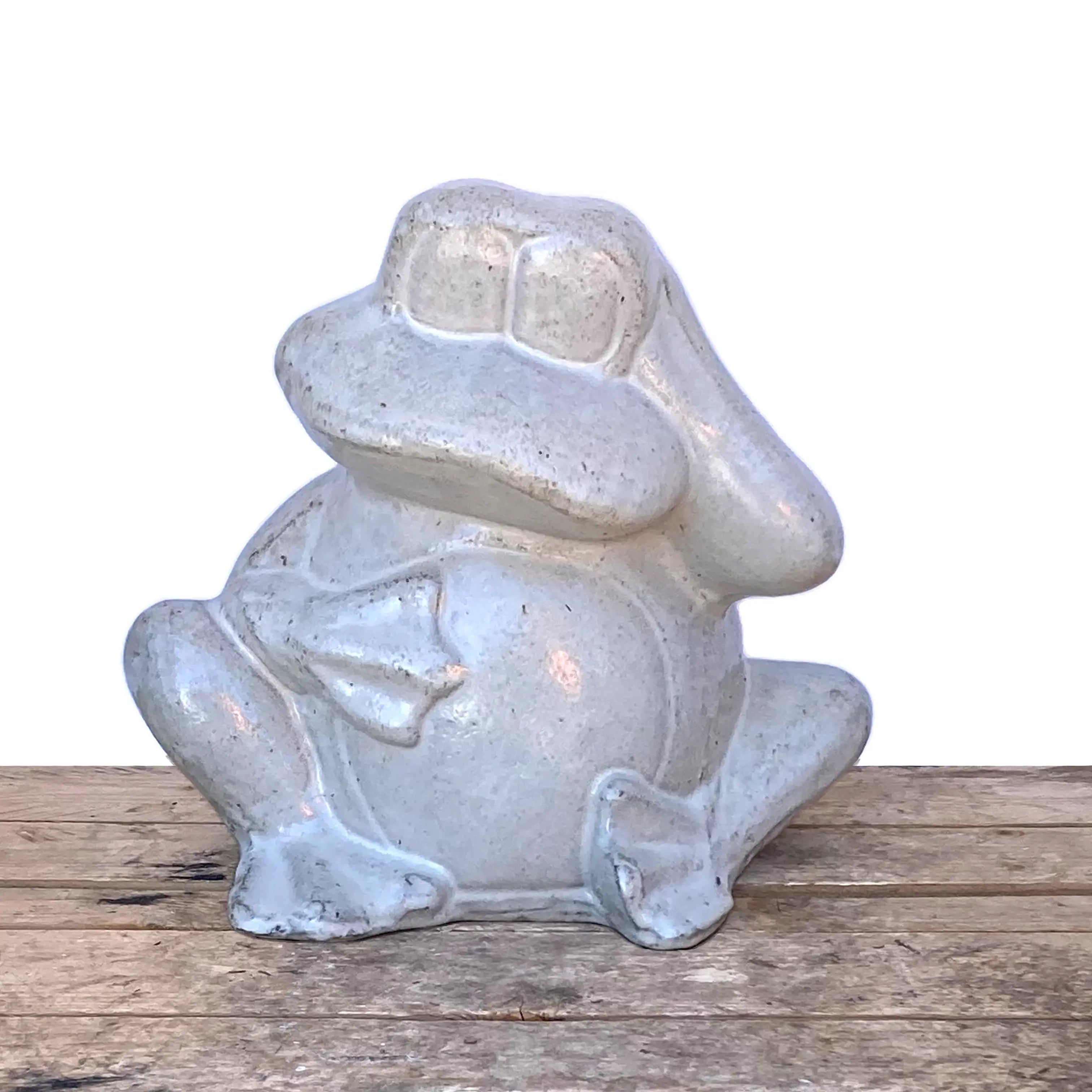 5155N12 - White Ceramic Frog Accent