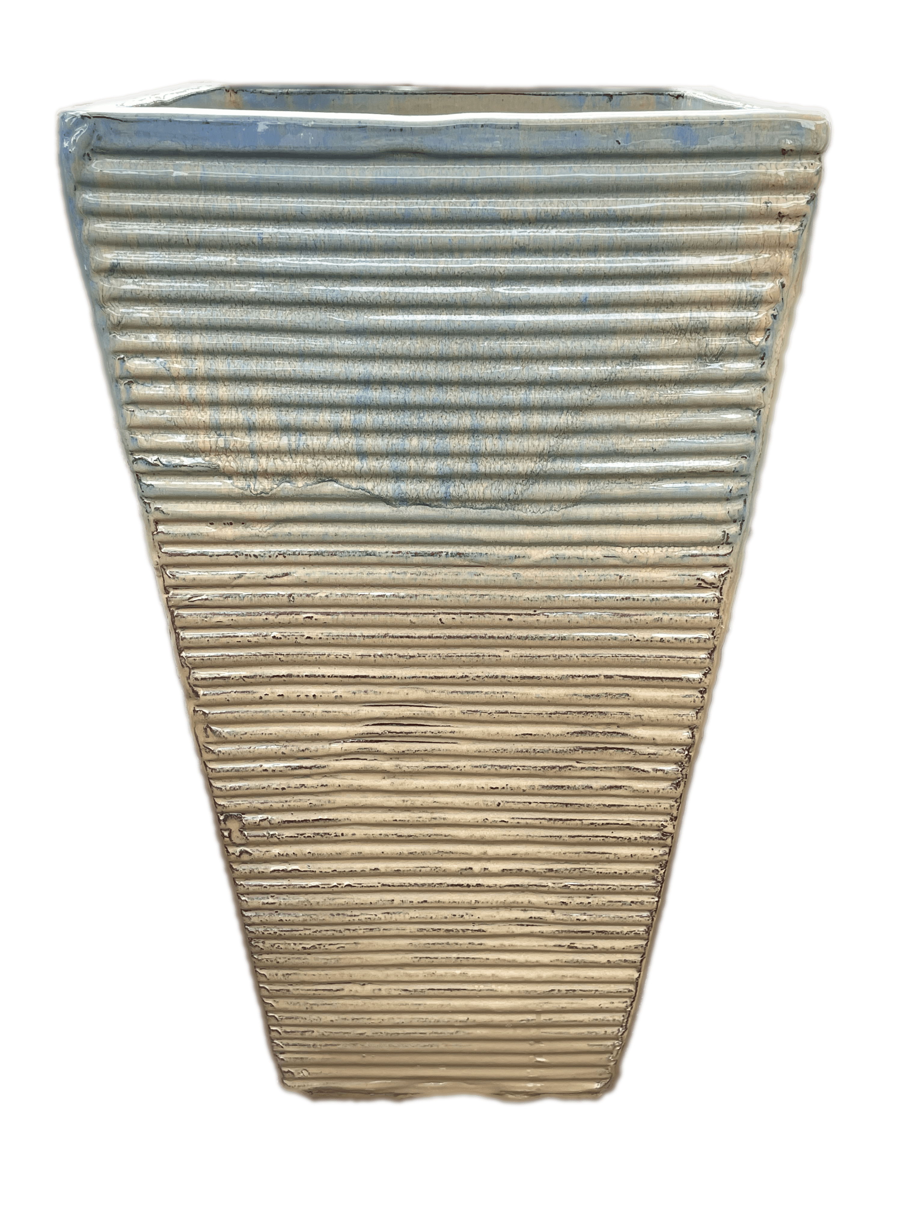 297M28 - Montana Sunset Horizontal Line Ceramic Square Planter