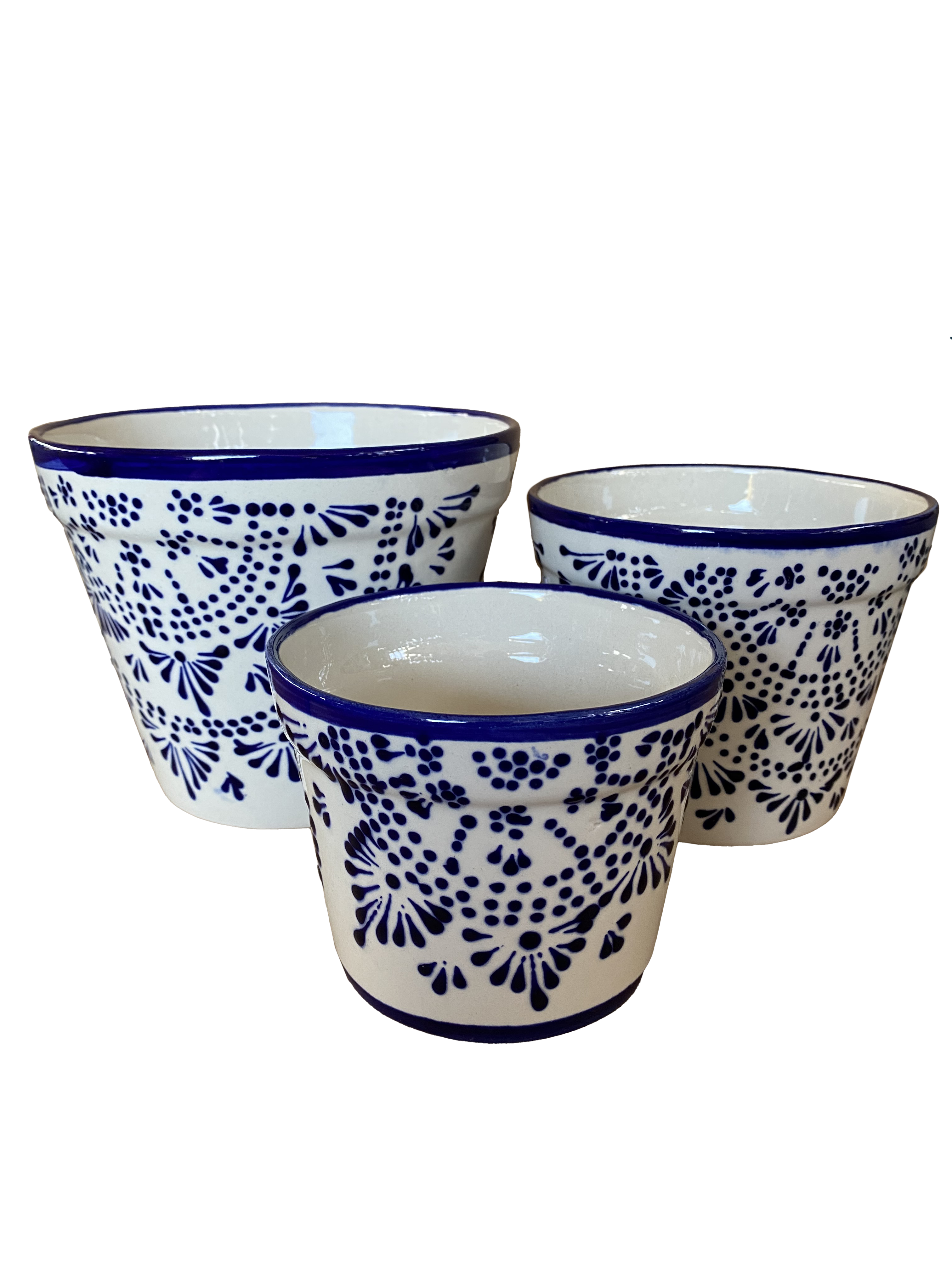 Multisize Blue Mandala Talavera Flower Pot | Ten Thousand Pots