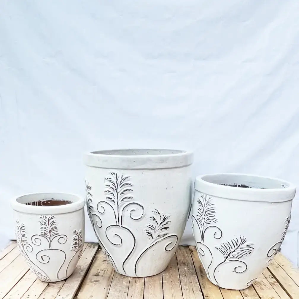 Ceramic Flower Vines Planter | Ten Thousand Pots