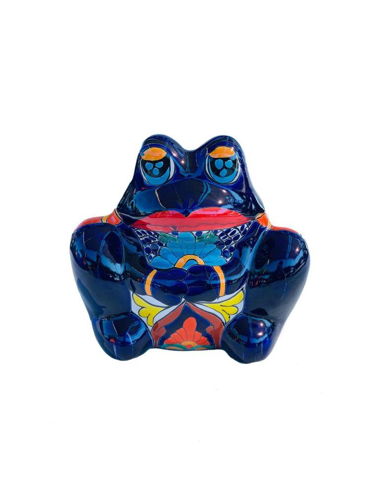 Talavera Toro Frog Planter S - tenthousandpotsshop