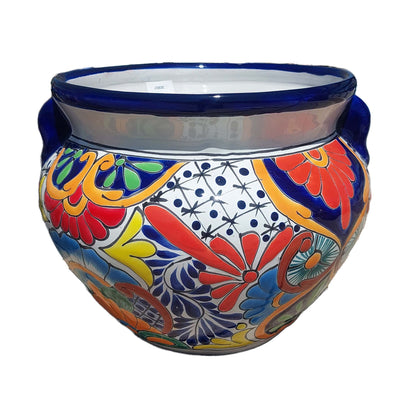 home depot ceramic flower pots Multicolor Ceramic Talavera Chata