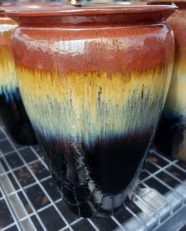 Copper Cream Black Ceramic Pavia Planter | Ten Thousand Pots