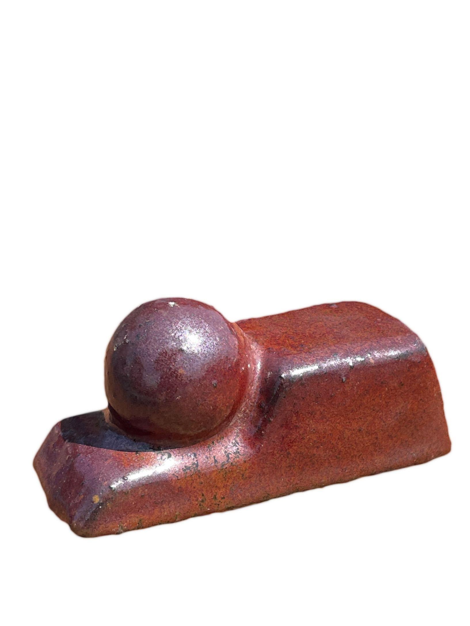 Copper Red Ceramic Bari Pot Feet | Ten Thousand Pots