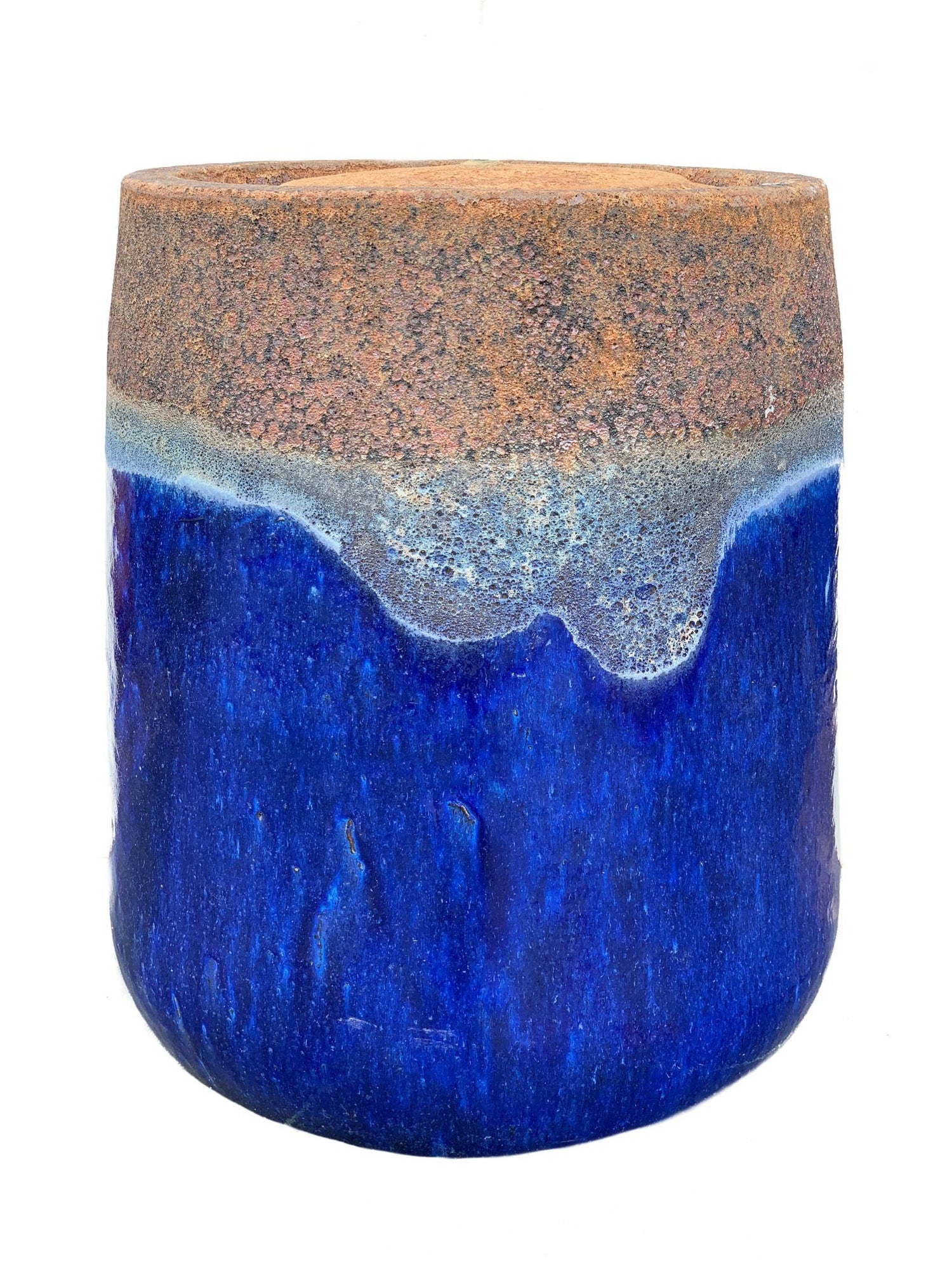 Angkor/Blue Ceramic Round Fountain